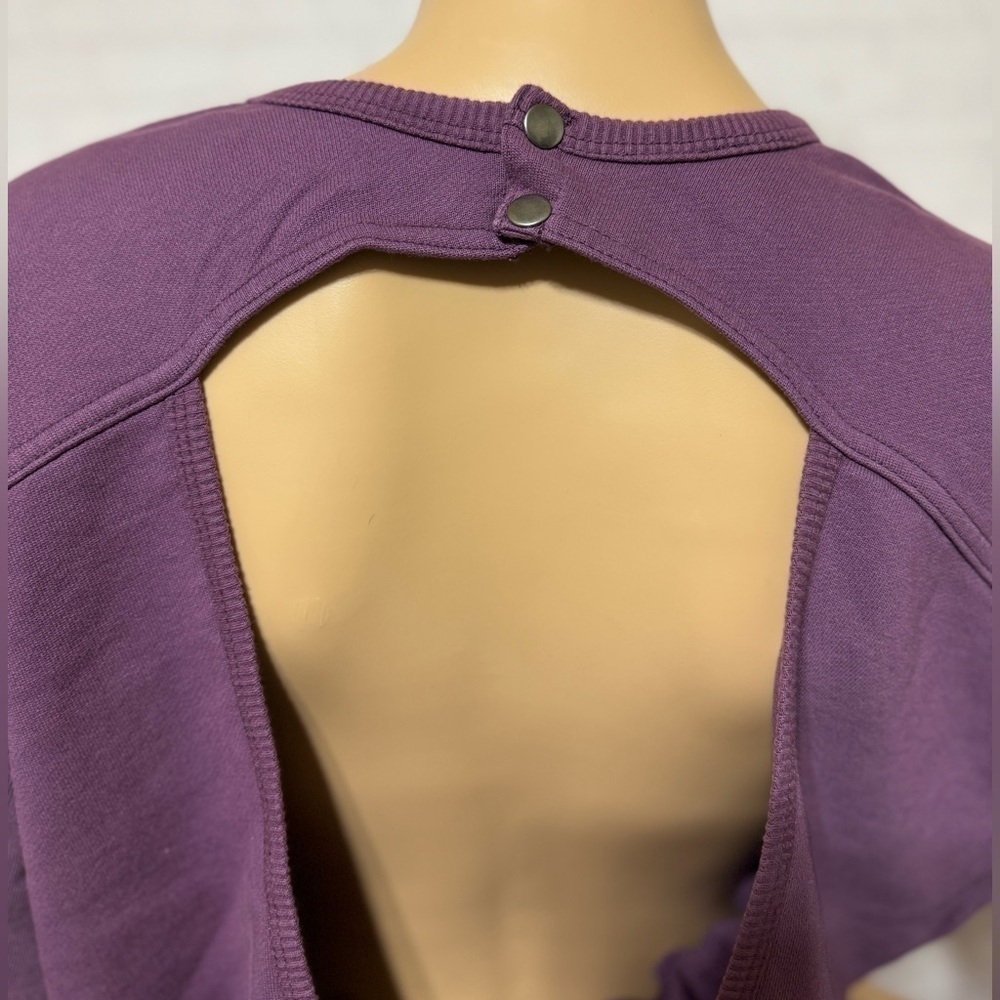 FREE PEOPLE “Best of Romper” women’s Shortsie jumpsuit Long sleeves Purple S NWT - Picture 8 of 16